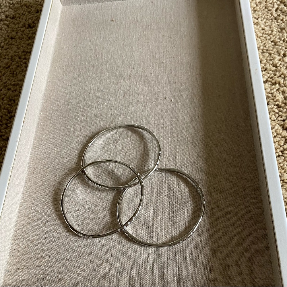 Stella & Dot Silver Rhea Bangles - Picture 3 of 9